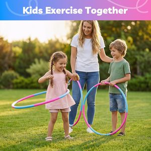 Aro de Hula Hoop de Acero Inoxidable para Fitness, Diseño de Tiras, 6 Secciones, 90 cm, para Hombres y Mujeres, Venta al Por Mayor - Product Image 4