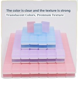 Mahjong américain en acrylique double couche, style gelée, à frotter à la main, pour divertissement à domicile, avec sac en tissu et pochette de rangement pour accessoires
