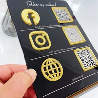 Panneau d'affichage commercial pour réseaux sociaux, code QR, icône Instagram, Facebook, paiement par scan, salon de luxe, support en acrylique pour code QR