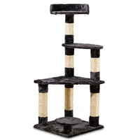 Tour d'escalade pour chat élégante, multi-niveaux, en velours, écologique et durable, avec poteaux en sisal, arbre à chat en peluche pour la maison et le salon