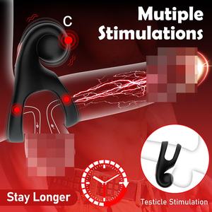 Hot-Selling Dubbele Ring Ilya Vibrerende Sex Ei Massager Zachte Siliconen Mannelijke Penis Ring Direct Groothandel Op Amazon - Product Image 2