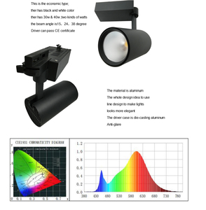 30W/<span class=keywords><strong>40W</strong></span> COB dẫn theo dõi ánh sáng bề mặt gắn nhôm tập trung đèn chiếu sáng tại chỗ với tuyến tính theo dõi đường sắt ánh sáng - Product Image 5