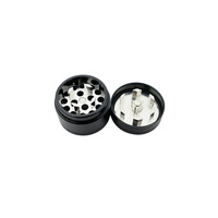 Broyeur de cigarettes aviation en aluminium à 3 couches de 31mm avec logo personnalisé Broyeur de tabac en métal Briquet Dent de zinc Accessoire pour fumer de qualité supérieure