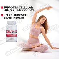 Vitahealthy OEM/ODM Vitamine B12 Capsules Nutritionnelles Vitamine B12 et Folate sous forme de capsule pour les femmes Supplément de soutien en folate