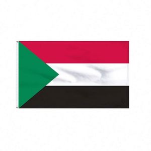 Bandera de Sudán Personalizada al por Mayor, de Poliéster para Interiores y Exteriores, 3x5 Pies, Roja, Negra y Verde, con Logotipo Personalizado, Estilo Volador, Portátil - Product Image 1