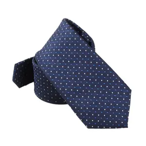 Hot Selling Custom Formal Men's Polyester Neck Ties with Polka Dots Exclusive Design