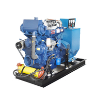Moteur diesel marin 4 cylindres Mairne R4105ZC, boîte de vitesses, pompe à eau de mer, démarrage électrique, 4 temps, cylindrée 10L, refroidissement par eau, Euro