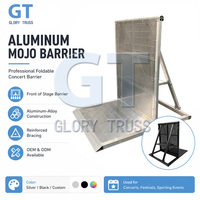 Barrière de contrôle de foule pliable et portable en aluminium Mojo, anti-collision, pour scène de concert, directement de l'usine Glory Truss