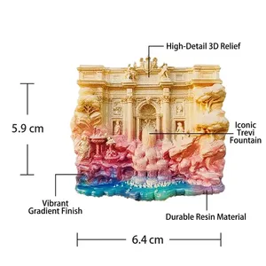 Imán de Resina 3D de Italia para Refrigerador, Torre de Pisa, <span class=keywords><strong>Roma</strong></span>, Fuente de Trevi, Recuerdo Turístico, Imán para Refrigerador, Decoración de Viaje por Europa, Regalo - Product Image 6