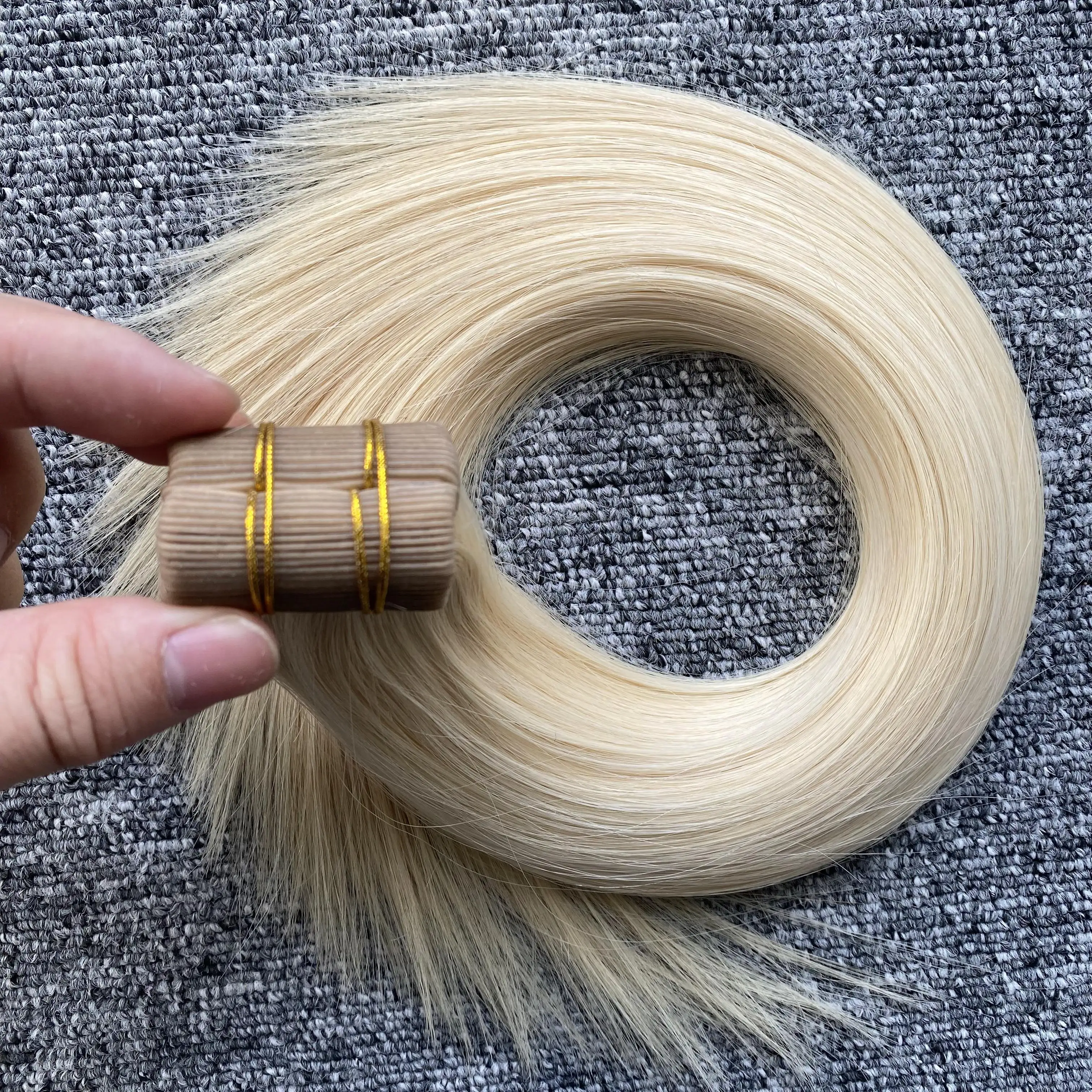 18 дюймов 60 # Высококачественная китайская двойная вытяжная лента для наращивания волос из натурального 100% для наращивания волос