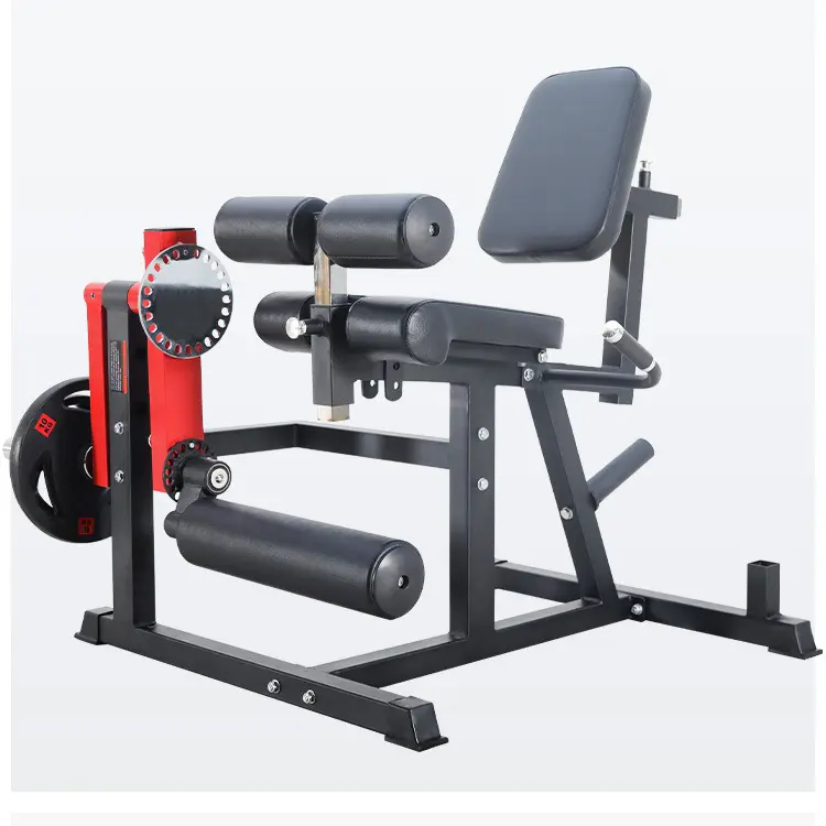 Lower Body Extensão Perna Especial & Máquina Curl Perna Ajustável Banco Exercício com Placa Carregada Perna Extensão Rotativa