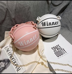 Cuir PU pour sac de basket-ball imperméable femmes sacs à bandoulière sac à main sac à main avec chaîne TJ marque - Product Image 2
