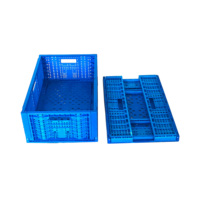 Caisse en plastique pliable robuste pour fruits et légumes de supermarché, empilable, pour le stockage alimentaire