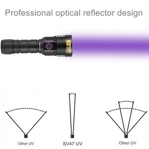 Linterna UV Alonefire SV47 de 365nm, <span class=keywords><strong>para</strong></span> Detectar Escorpiones, Minerales, Fugas de Dinero, Tiña en Perros y Gatos, Iluminación de Largo Alcance, Detección de Boyas de <span class=keywords><strong>Pesca</strong></span> - Product Image 2
