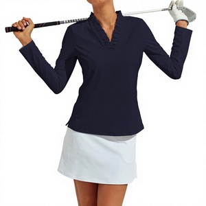 Custom Design <b>Womens</b> <b>Polo</b> <b>Shirt</b> High Visibility Long Sleeve Top Zipper Casual Activewear Exporter Price <b>Polo</b> <b>Shirts</b> - Product Image 5