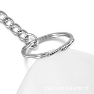 Electroplated <b>Key</b> <b>Ring</b> With Chain For Bracelet Making White K Gold Bronze Rose Gold Gunmetal Black KC - Product Image 3