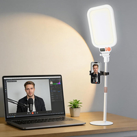 Kit d'éclairage pour diffusion en direct Takenoken : Lumière de beauté pour visage, téléphone, bureau, photo, diffusion en direct, influenceur, écran complet