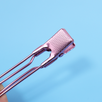 Pinces de sectionnement pour cheveux sans pli, en acier inoxydable, type bec de canard, étanches, pour coiffage, coupe et rouleaux, emballage carton