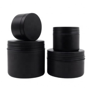 Empty Round 100ml 120ml 150ml 200ml 250ml Matte Lip Balm Body Cream Scrub Black Pet <b>Plastic</b> Cosmetic <b>Jar</b> With Lid - Product Image 4