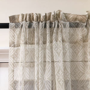 Nouveau design de luxe en gros de taille personnalisée pour la décoration de la maison, du salon ou de la chambre à coucher, tissu pour rideau transparent à imprimé floral - Product Image 2