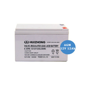 Batterie au plomb-acide rechargeable AGM à cycle profond 12V 12Ah <span class=keywords><strong>20Ah</strong></span> pour système solaire, directement de l'usine - Product Image 1