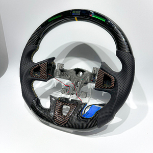 Volant de voiture personnalisé en fibre de carbone véritable avec LED pour <span class=keywords><strong>Renault</strong></span> Mégane RS Design <span class=keywords><strong>Renault</strong></span> Mégane 3 Sport Racing Wheel Car Tuning - Product Image 6