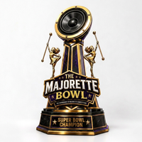 Trophée de football en métal personnalisé, souvenir sportif, trophée plaqué or bicolore pour compétition