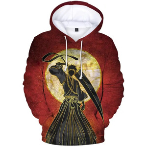 Áo hoodie in polyester bán buôn, in hình manga Nhật Bản, áo hoodie in 3D, áo hoodie anime, áo hoodie Bleach - Product Image 3