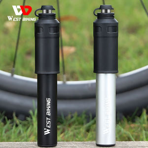 WEST BIKING Mini bomba de aleación de aluminio portátil ligera bomba de bola de aire de presión de ciclismo bomba de bicicleta de válvula Schrader <span class=keywords><strong>Presta</strong></span> - Product Image 6