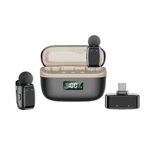 Wireless <strong>Microphone</strong> with case 2.4g <strong>Microphone</strong> Set Professional <strong>Microphone</strong> <strong>bluetooth</strong> for Interview Recording Phone - Product Image 1