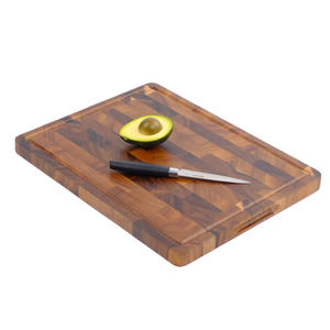 เขียงไม้ธรรมชาติลายไม้กระถินเทศ ปี 2026 พร้อมร่องน้ำและหูจับด้านใน หนา 2.5 ซม. รูปทรงสี่เหลี่ยมผืนผ้า - Product Image 5