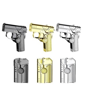 TH651 <span class=keywords><strong>Briquet</strong></span> créatif pliable et déformable en forme <span class=keywords><strong>de</strong></span> pistolet, avec lumière laser et fonction gyroscopique <span class=keywords><strong>de</strong></span> décompression, alimenté au butane, design moderne et minimaliste - Product Image 5