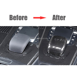 Pegatinas de fibra de carbono para Reposabrazos de Mercedes Benz, cubierta Interior modificada para Mercedes Benz <span class=keywords><strong>CLA</strong></span> Clase A W118 CLA200 260 A180 AMG 2020 + - Product Image 3