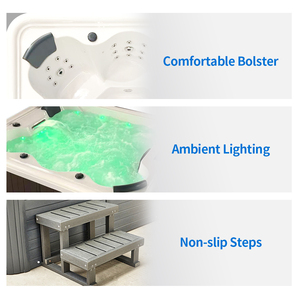Prix <span class=keywords><strong>d</strong></span>'usine, <span class=keywords><strong>spa</strong></span> de natation de luxe personnalisable, 4 personnes, jets de massage hydromassants, systèmes <span class=keywords><strong>d</strong></span>'eau salée, éclairage LED pour villa, hôtel, gymnases - Product Image 5