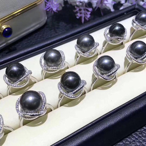 Anillo de Plata WENCHI S925 para Perlas Redondas de 11-13 mm, Accesorios para Fabricación de Joyería, Tamaño 6 mm y 8 mm - Product Image 3