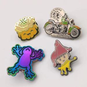 شارات معدنية بشعار احترافي مخصص ملابس بالجملة دبابيس بروش وقبعة ودبابيس لينة صلبة مطلية بالمينا مع بطاقة دعم - Product Image 5