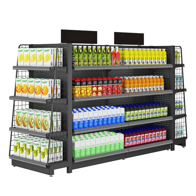 Tego Plain Metal Gondola Supermarket Shelf Shelves for Retail Store Gondola