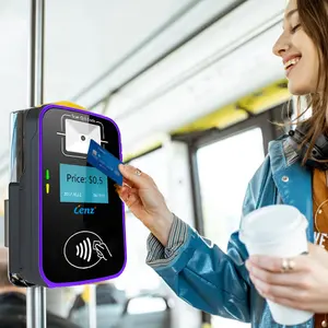 bus smart card reader with 4g gps qr code nfc payment bus card validator for automated fare collection system