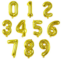 Ballons en aluminium numérotés de 16 pouces, couleur or, argent, or rose dégradé, pour décoration de fête, vente en gros