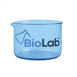 Vaso de Vidrio Transparente Azul Boro 3.3, Vaso Medidor de Laboratorio OEM BIOLAB para Enseñanza e Investigación - Product Image 1
