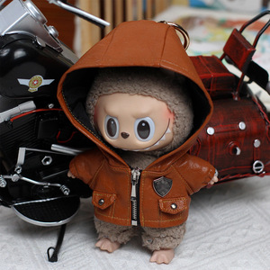 Blouson de moto à capuche Labubu pour garçons, automne-hiver, coupe-vent, en peluche - Product Image 2