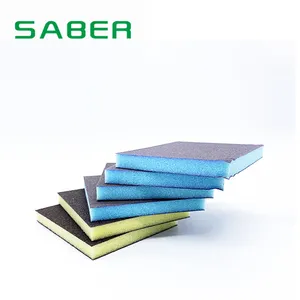 SABER Square Sponge Buffing Pad dengan Keras Cutting & Gloss Tinggi Pengamplasan Peralatan Mesin