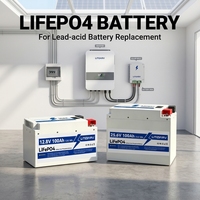 Batterie au lithium 25,6 V 200 Ah à coque métallique, remplacement de la batterie au plomb-acide, rechargeable, pour système solaire hors réseau et sauvegarde domestique