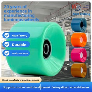 Roues de skateboard/<span class=keywords><strong>surfskate</strong></span> multicolores durables 60x45mm en PU, haute résilience, antidérapantes, résistantes à l'usure, avec garantie du fabricant - Product Image 2