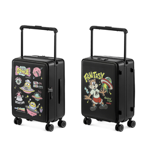 <span class=keywords><strong>Valise</strong></span> à roulettes large et légère en PP de luxe sur mesure de 20 pouces, avec compartiment pour ordinateur portable, fermeture éclair, vente en gros d'usine, prix abordable - Product Image 2