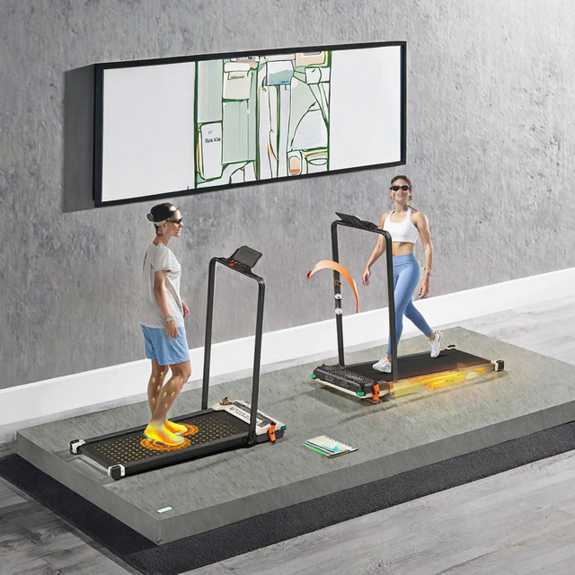 Portable Compact Home Under Desk MASSAGE Treadmill with LED Screen Electric Motor Upgrade Walking Pad