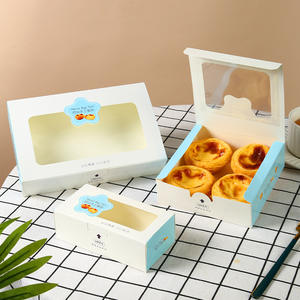 علب تارت البيض على الطريقة البرتغالية في مجموعات من قطعتين و4 قطع و6 قطع لشاي ما بعد الظهيرة. صناديق تغليف للمنتجات المنزلية المصنوعة يدويًا - Product Image 1