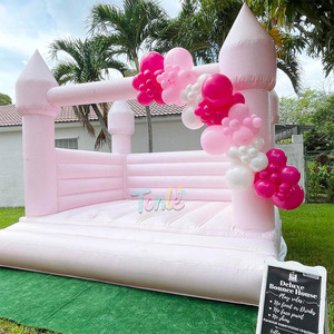 Moonwalk nhà bị trả lại trắng nhảy lâu đài thương mại trắng bouncy lâu đài với bóng Pit Inflatable Jumper cho tiệc cưới - Product Image 3