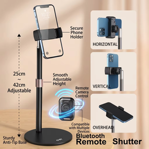 Soporte para Teléfono Móvil FEIXIANG de Acero al Carbono Premium para Escritorio y Cama, Rotación de 360 Grados, Flexible, Altura Ajustable, para Videollamadas - Product Image 4