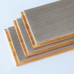 Sol d'intérieur en bambou massif <span class=keywords><strong>Parquet</strong></span> en bambou naturel teinté <span class=keywords><strong>gris</strong></span> horizontal carbonisé - Product Image 1